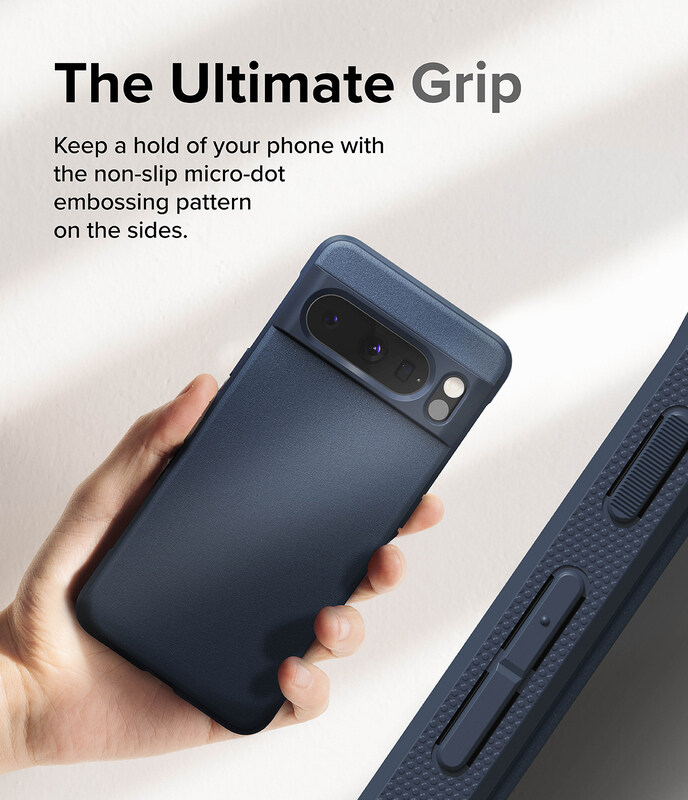 Ringke Onyx Compatible with Google Pixel 8 Pro Case, Enhanced Grip Tough Flexible TPU Shockproof Rugged TPU Bumper Drop Protection Phone Cover - Navy